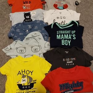 Lot of 10 18 Month Baby Boys Onesies